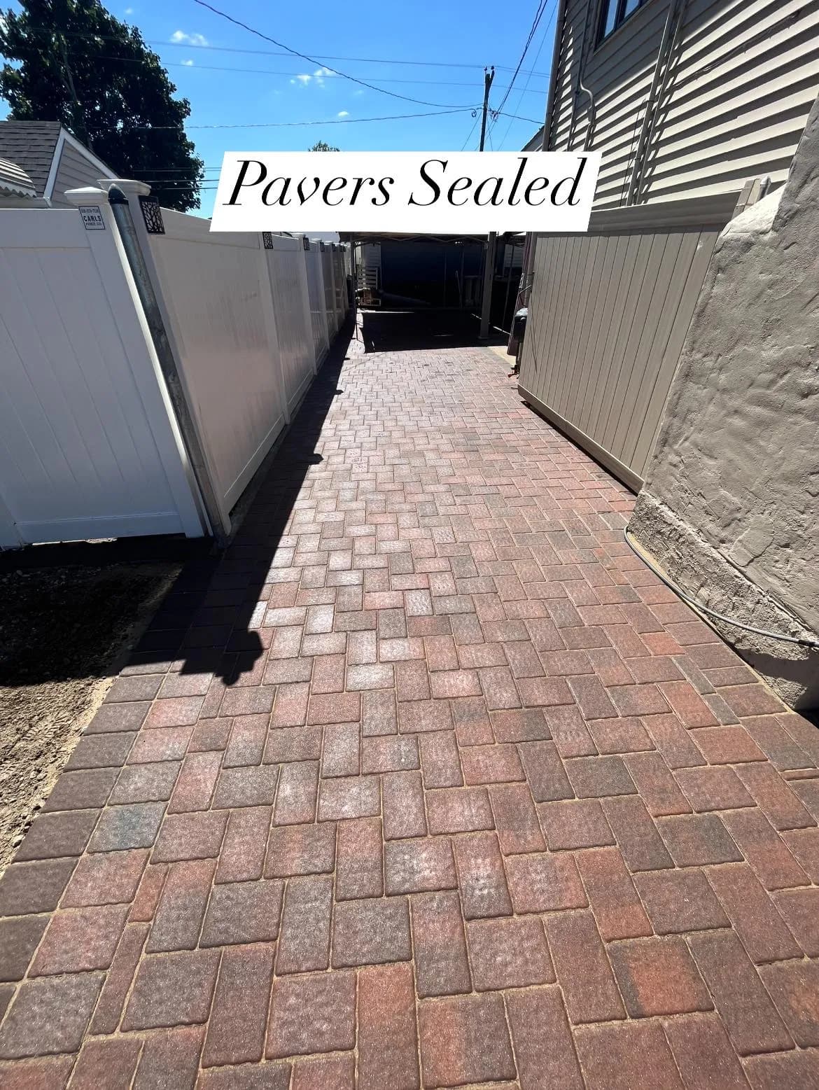 After pavers sealant: pavers with a glossy and protected finish