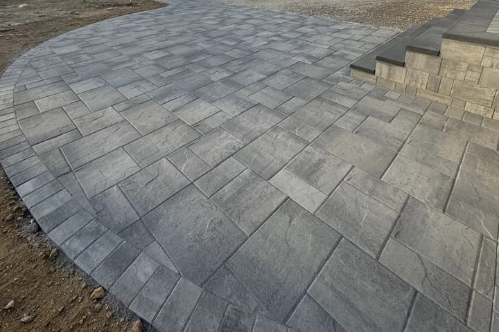 Elegant backyard with sealed pavers