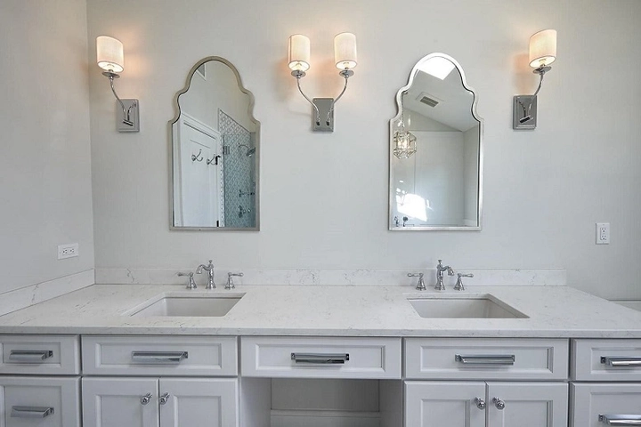 Modern bathroom renovation with stylish fixtures