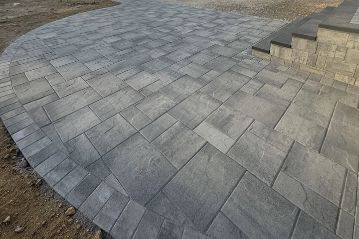 Elegant backyard with sealed pavers